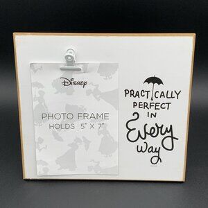 Disney Photo Frame 5" X 7" Mary Poppins‎ Quote Wooden Back Stand New